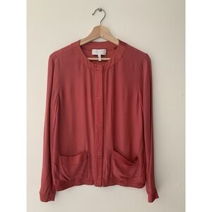 VTG ESCADA Button Longsleeve Top Blouse Jacket Ballerina Rose Quiet Luxury